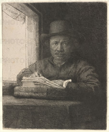 Self-Portrait Drawing at a Window, 1648.