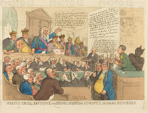 Boney's Trial, Sentence, and Dying Speech, published 1815.