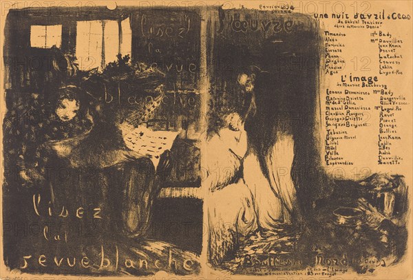 Lisez la revue blanche; Un nuit d'Avril Ceos, L'image, 1894.