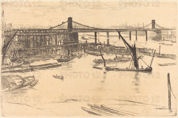 Old Hungerford Bridge, 1861.