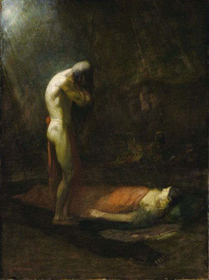 The Mourning Brave, ca. 1892.