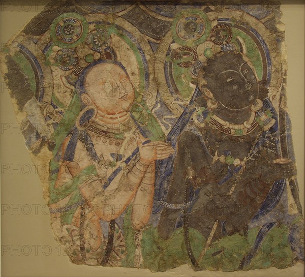 Two Adoring Bodhisattvas, 4th-6th century.