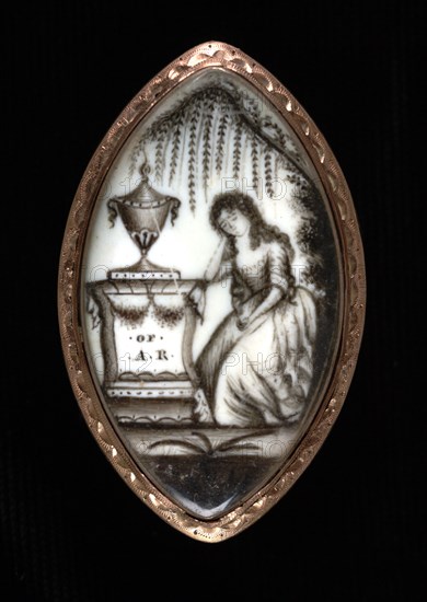 Mourning Locket for A. R., ca. 1780.