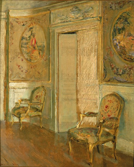 Untitled (Interior View).  Interior of Mrs. George R. Fearing?s apartment in a Paris hotel.