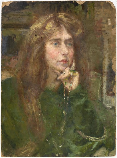 Natalie with Necklace, ca. 1900.