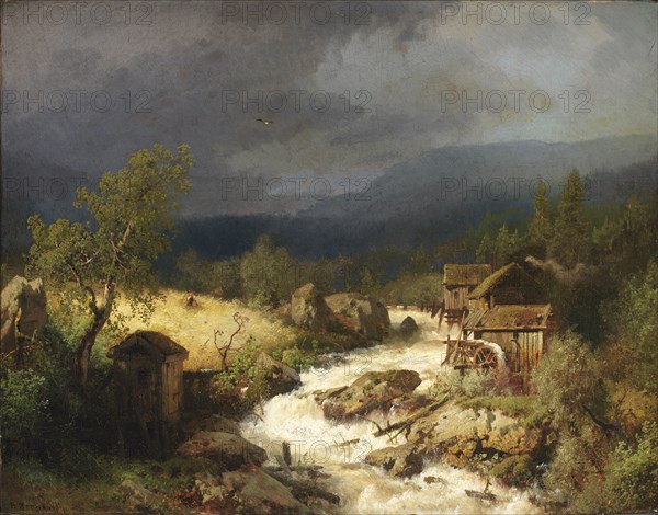 Mill on a Torrent, 1871.