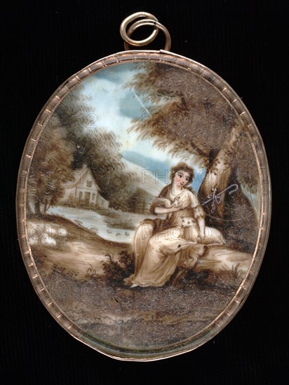 Mourning Miniature for E. W., ca. 1800.