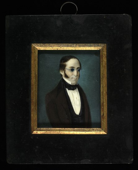 Caballero con lentes de la familia Canals, ca. 1840-1855.