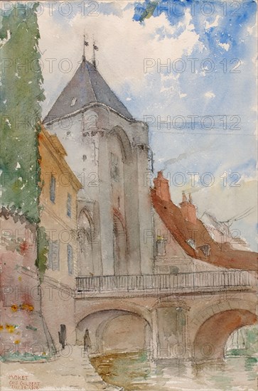 Bridge at Moret, France, 1928.