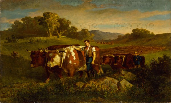 Herdsmen with Cows, 1869.