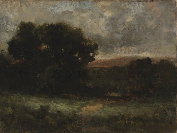 Untitled (landscape with meadow and trees), n.d.