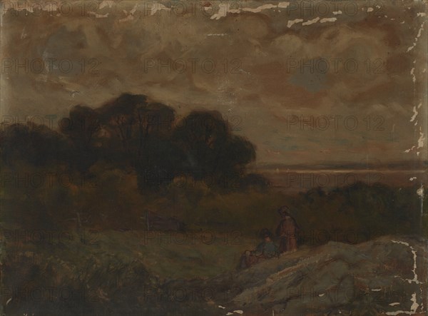 Untitled (Landscape with Two Women Reclining on Rocks).