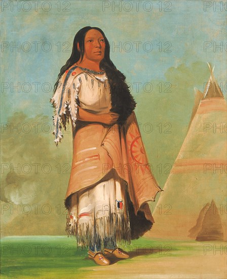 Ah'-kay-ee-pix-en, Woman Who Strikes Many, 1832.