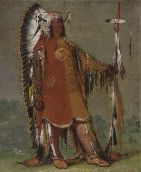 Máh-to-tóh-pa, Four Bears, Second Chief, in Full Dress, 1832.