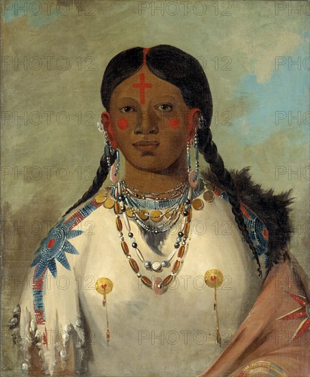 Tís-se-wóo-na-tís, She Who Bathes Her Knees, Wife of the Chief, 1832.