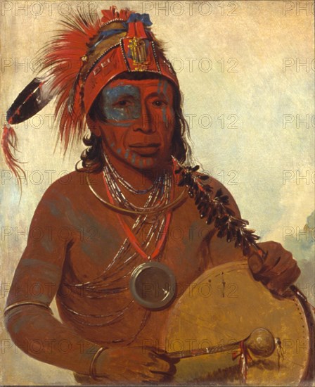 Tóh-to-wah-kón-da-pee, Blue Medicine, a Medicine Man of the Ting-ta-to-ah Band, 1835.