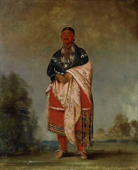 Wife of Kee-o-kúk, 1835. Oldest of seven wives and mother of favourite son.