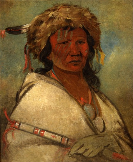 Great Hero, a chief, 1845. Creator: George Catlin.