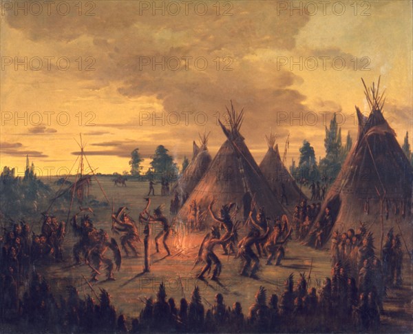 War Dance, Sioux, 1845-1848.