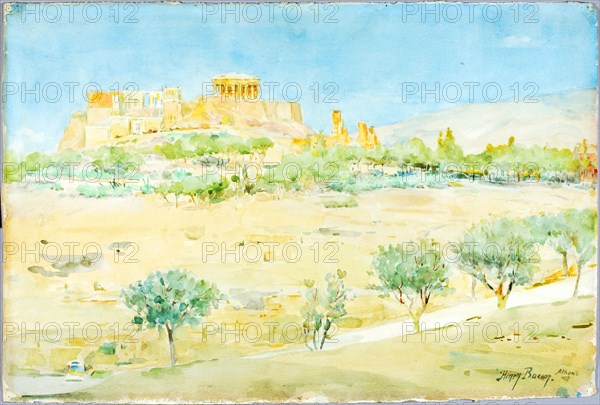 General View of the Acropolis at Sunset, n.d.