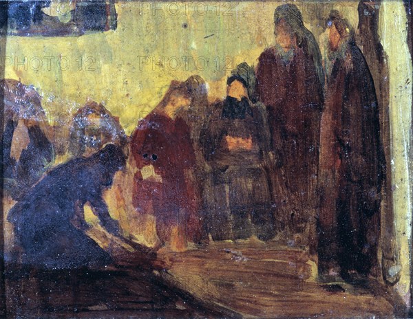 Study, Christ Washing the Feet of the Disciples, ca. 1905.