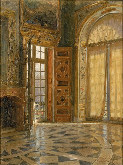 Vestibule Corner ''Schleissheim," Prince Regent Luitpold's Palace, 1880.