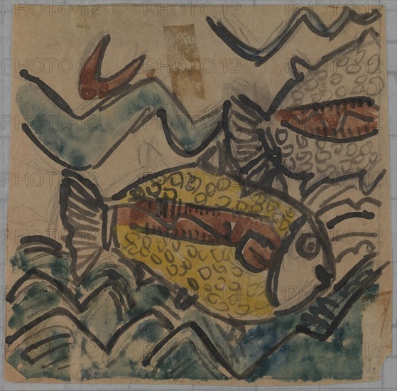 Fish Design for a Ceramic Plate, ca. 1930-1939.