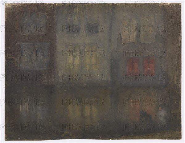 Nocturne: Black and Red?Back Canal, Holland, 1882.