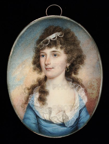 Mrs. John McCluney, ca. 1795. [Possibly a portrait of Elizabeth Purviance, who married Major John McCluney of Pennsylvania in 1804, or it may represent Isabella Shearer of Virginia, who married a John McCluney in 1779].