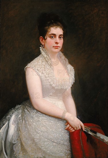 Alice Pike Barney, in Wedding Gown, 1876.