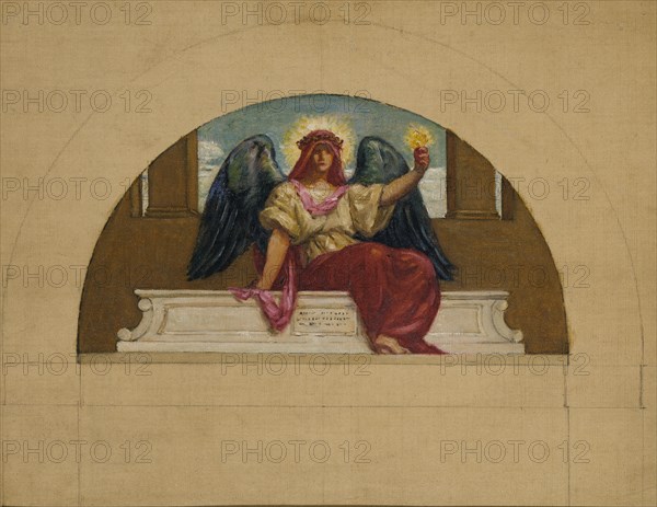 Sketch for the Mural at Oberlin College, "The Spirit of Self-Sacrificing Love", ca. 1914.