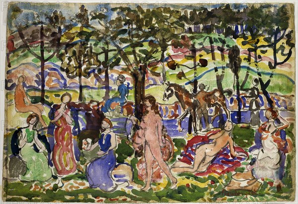 Park Scene, ca. 1915-1918.