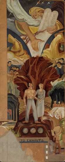 Untitled. [Mural design for the decoration of the Hall of Legislation in the United States Government Building a the New York World's Fair, 1939].