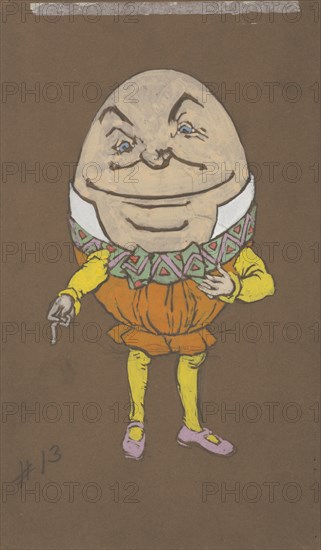Humpty Dumpty (costume design for Alice-in-Wonderland, 1915).