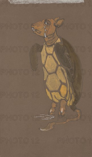 Mock Turtle (costume design for Alice-in-Wonderland, 1915).