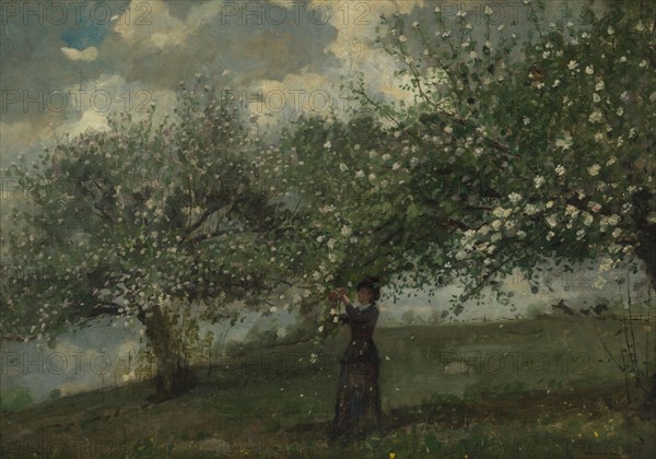 Girl Picking Apple Blossoms, 1879.