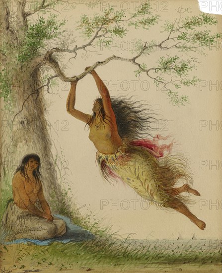 Indian Girls Swinging, 1860.