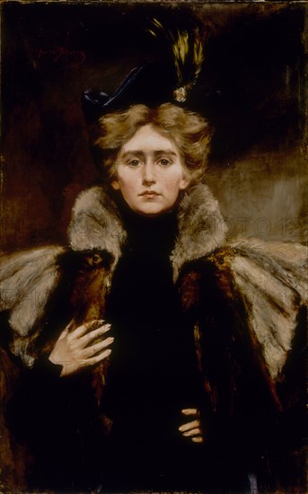 Natalie in Fur Cape, 1897.