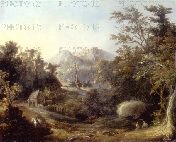 Landscape with Farm and Mountains, 1832.
