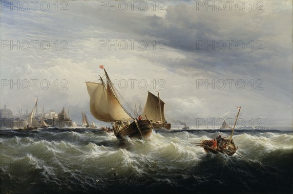 Fishing Boats Beating up to Windward, ca. 1858.