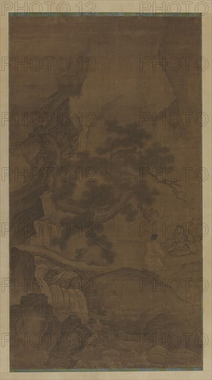 Discussing the Dao in the Shade of Pines, 14th century. By a follower of Yan Hui. Formerly attributed to Liu Songnian.