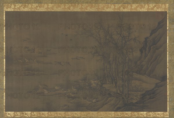 Geese at Dawn on a Misty River, 15th century. Formerly attributed to Cui Bai