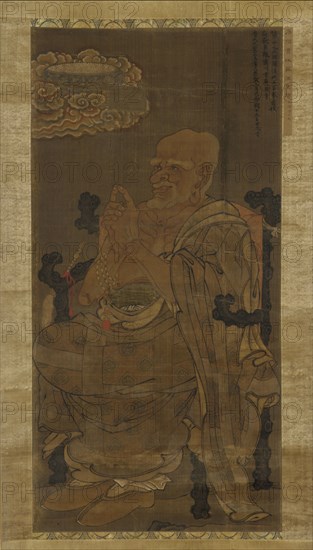 The Great Luohan, the Venerable Seventeenth, 1345. Formerly attributed to Guanxiu.