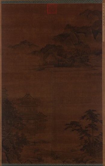 Bringing a Lute to an Immortal's Pavilion, 14th century. Formerly attributed to Guo Zhongshu.