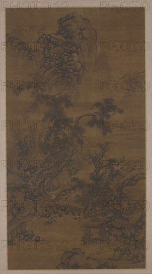 Listening to the Pines in a Riverside Pavilion, 16th century. Formerly attributed to Xu Daoning.