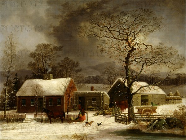 Winter Scene in New Haven, Connecticut, ca. 1858.