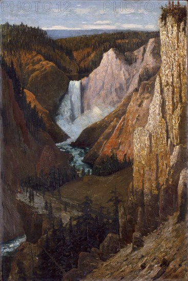 View of the Lower Falls, Grand Canyon of the Yellowstone, 1890.