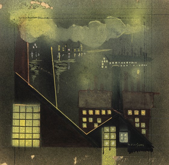 Industry at Night, ca. 1940.