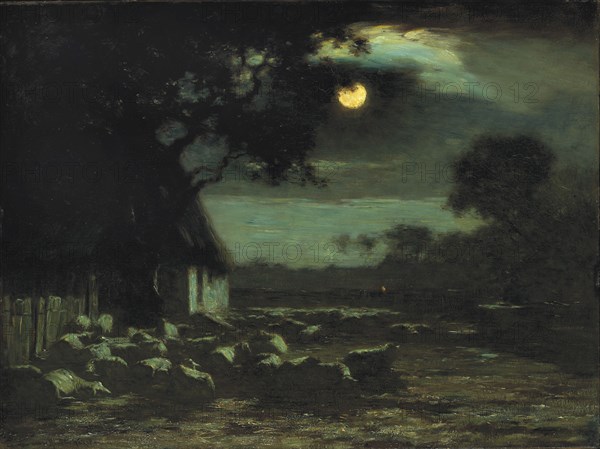 Sheepyard, Moonlight, 1906.