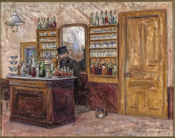 M. Baudy Behind his Desk at the Hotel Baudy, 1888.